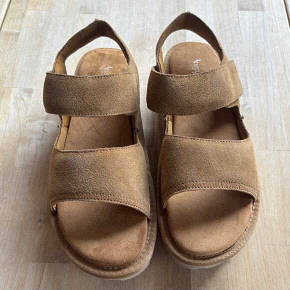 UGG Koolaburra Tizz Sandals Womens Sz 10 Chestnut Brown Slip On Strappy 1167750 - Picture 2 of 8